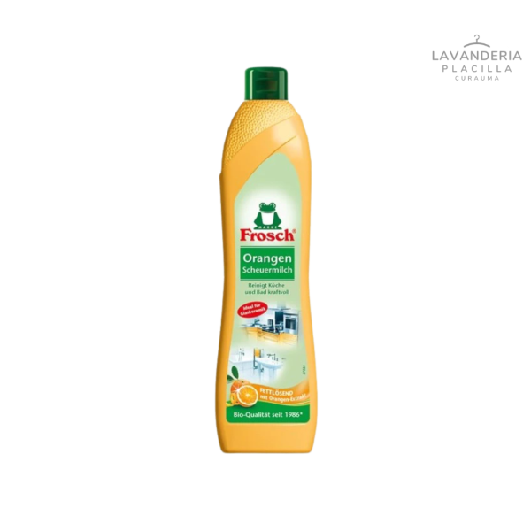 Crema Limpieza Abrasiva Naranja Vegana Remueve Grasa Frosch